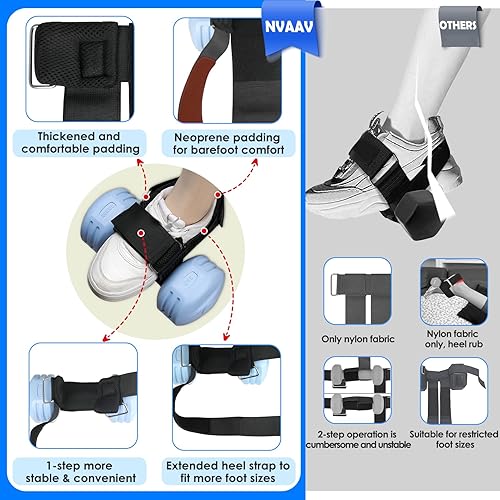 Miniatura 4 de Accesorio para el pie con mancuernas, correa ajustable para pesas de tobillo para entrenamientos de piernas, fortalece los flexores de cadera,