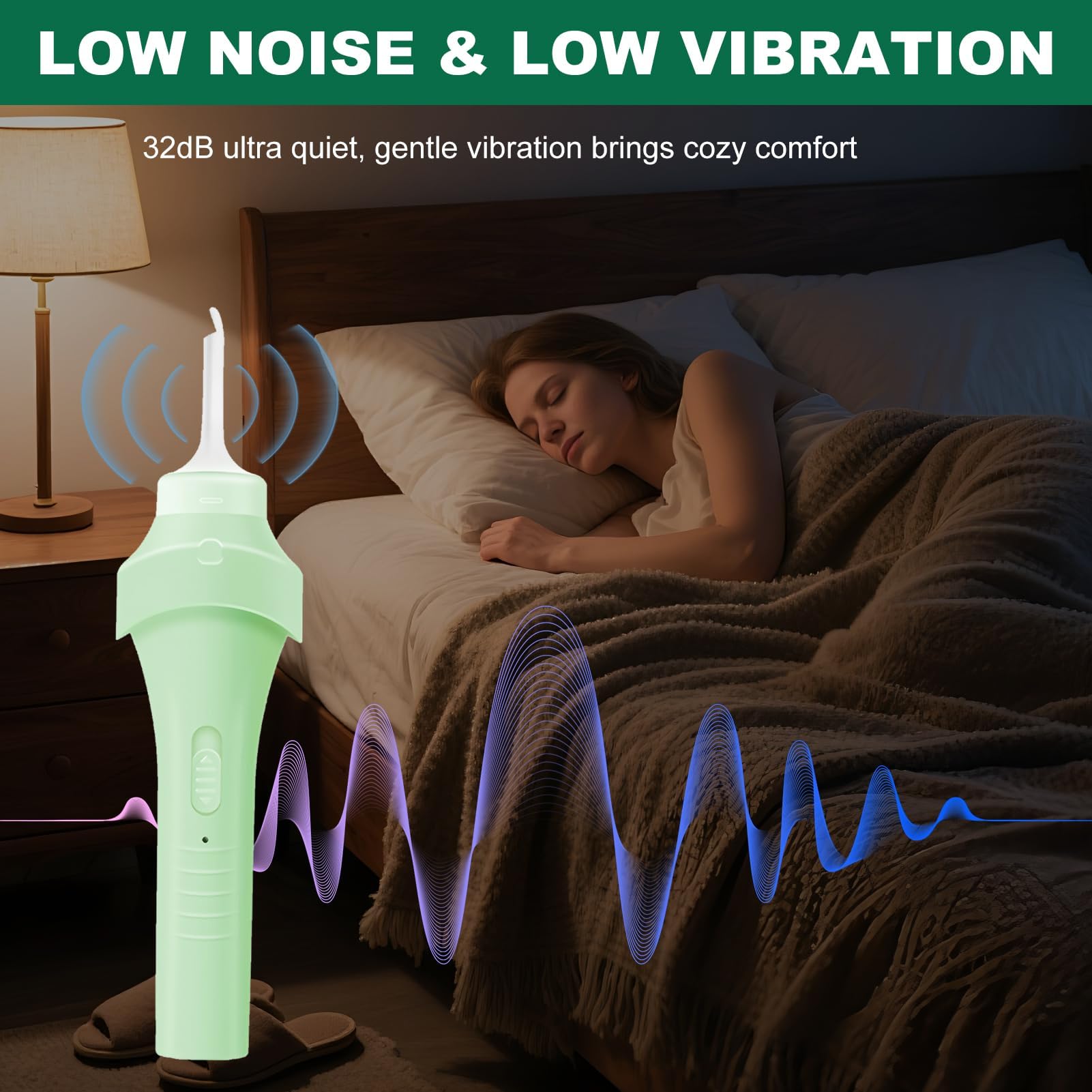 Limpiador de Oídos Eléctrico con Luz LED, Aspirador de Cera Oídos Verde, Kit de Extracción con 4 Cucharas de Repuesto, Removedor de Cera Portátil Suave y Seguro para Adultos y Niños