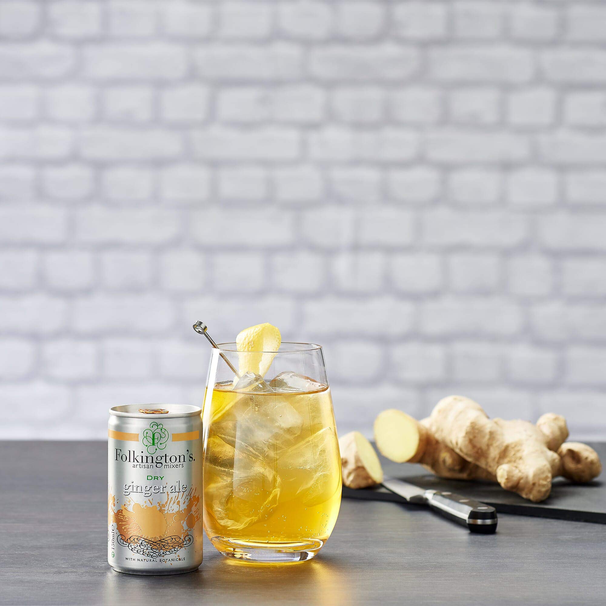Folkingtons Dry Ginger Ale Mini lattine - 3x8x150ml
