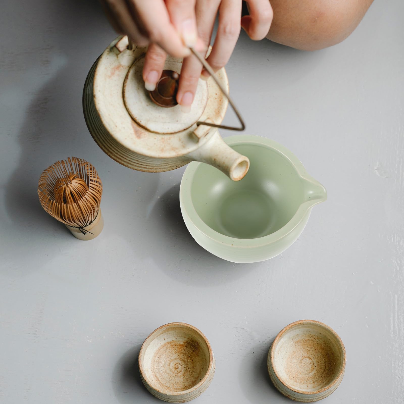 Operitacx Cuenco de Matcha de Cerámica, Estilo Japonés Tradicional