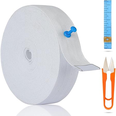 H&S White Roll Of Elastic Band For Sewing And Seychelles