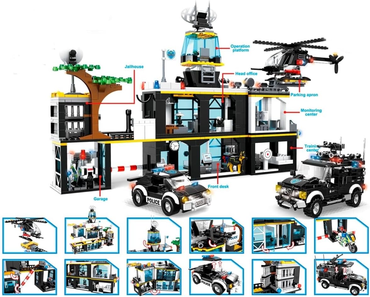 Detailed layout of the police station with labeled sections