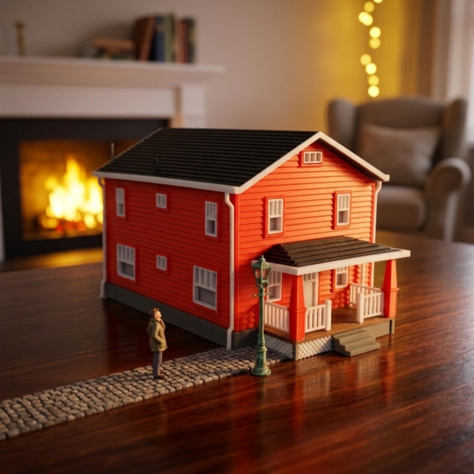 Modellino di Casa in 1:64 Realistico Modellino in 1:64 Compatto Modello da Diorama per Hobbisti