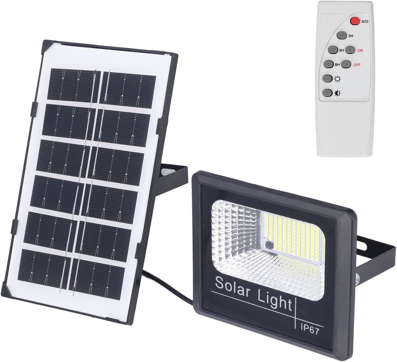 100LED 40W Solar Flood Light with Remote IP67 Waterproof for Yard Garden Outdoor Security Spotlight Pathway Lighting