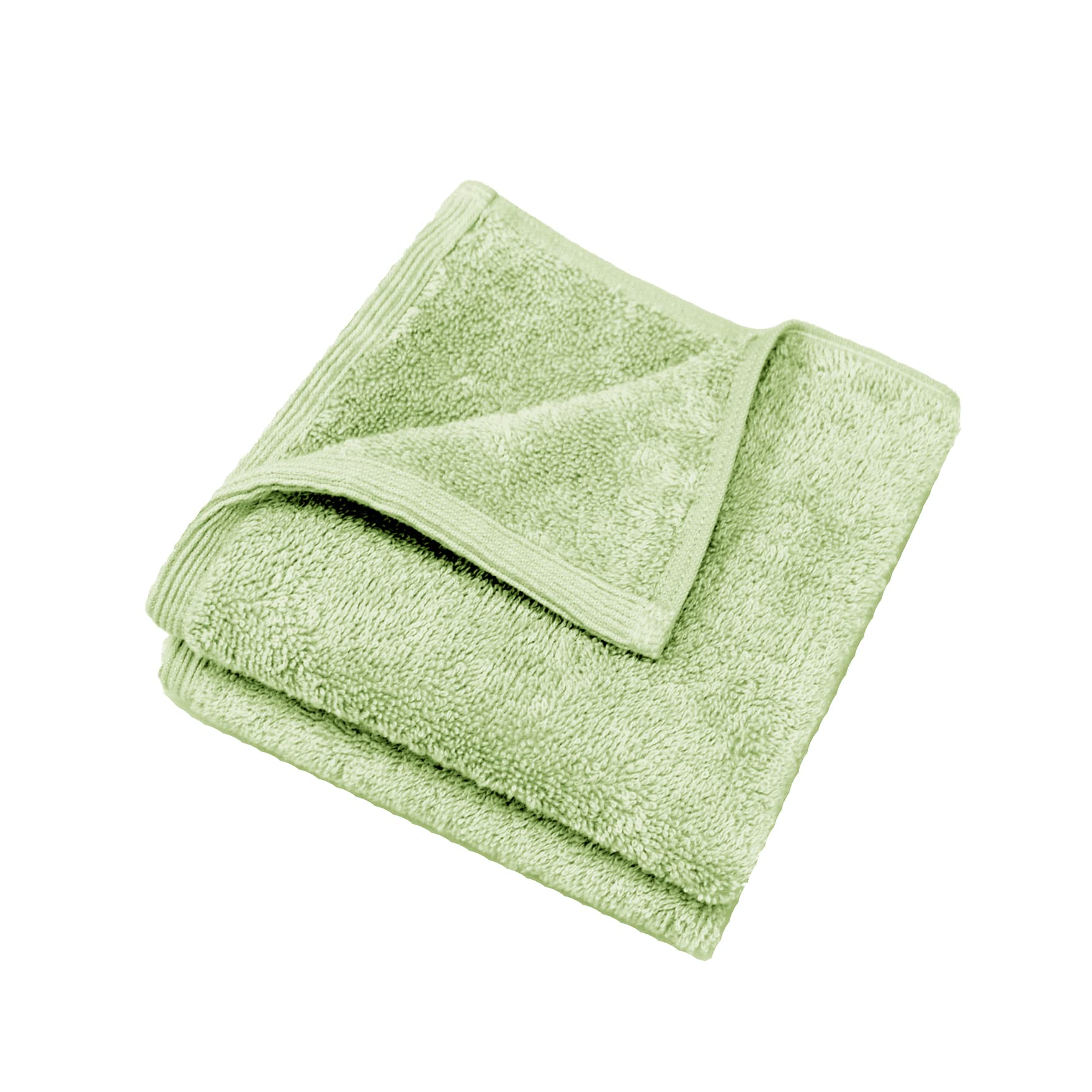 Allure Pack of 2 Bamboo Face Cloths 30 x 30cm – Luxury Super Soft Hypo-Allergenic Plush 550GSM Pair of Flannel Towels (Celadon Green) — image 1