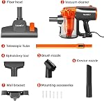 Aspirateur filaire iwoly V600 500W avec cordon de 23 pi, léger 2-en-1 aspirateur à bâton et à main pour sols durs et nettoyage de la maison