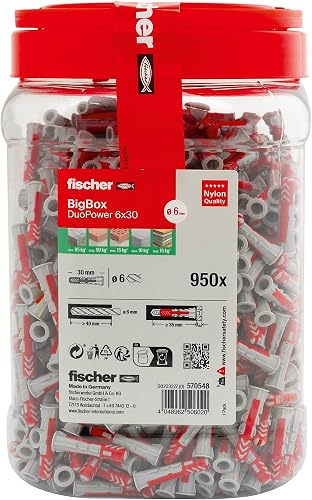 fischer - BigBox de 950 Chevilles universelles DuoPower 6x30 Tous matériaux - 2