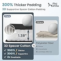 Vista 7 de Phi Villa - Sillón reclinable (tamaño XL, acolchado, gravedad cero, reposabrazos de madera, con soporte para tazas), gris