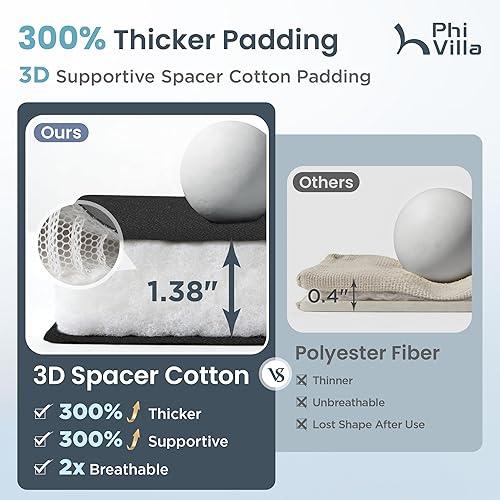 Miniatura 7 de Phi Villa - Sillón reclinable (tamaño XL, acolchado, gravedad cero, reposabrazos de madera, con soporte para tazas), gris