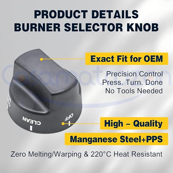 PA010080 Upgraded Burner Selector Knob (Black)