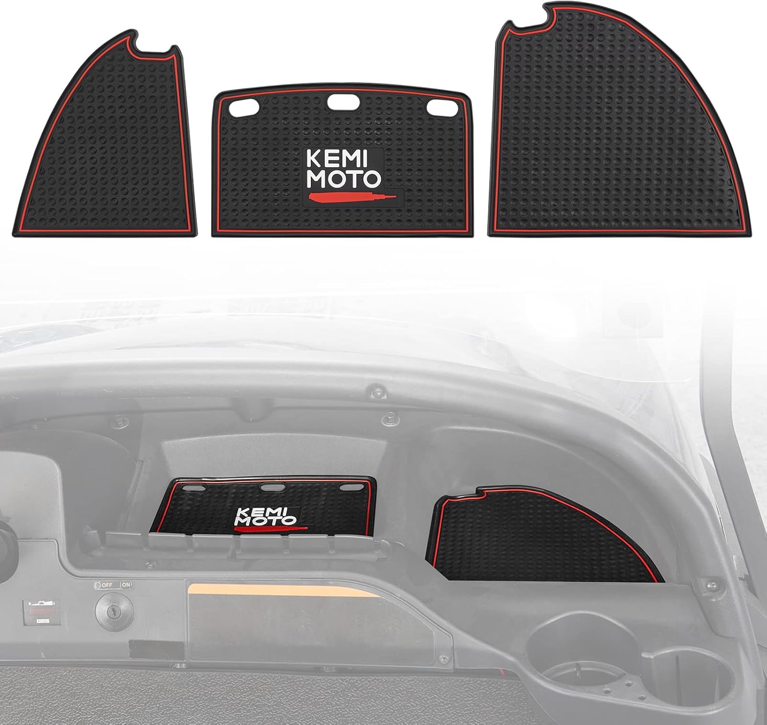 KEMIMOTO Golf Cart Dash Mats Compatible with Club Car Precedent (2004-2023) and Onward&Tempo (2007-2023), Golf Cart Accessories
