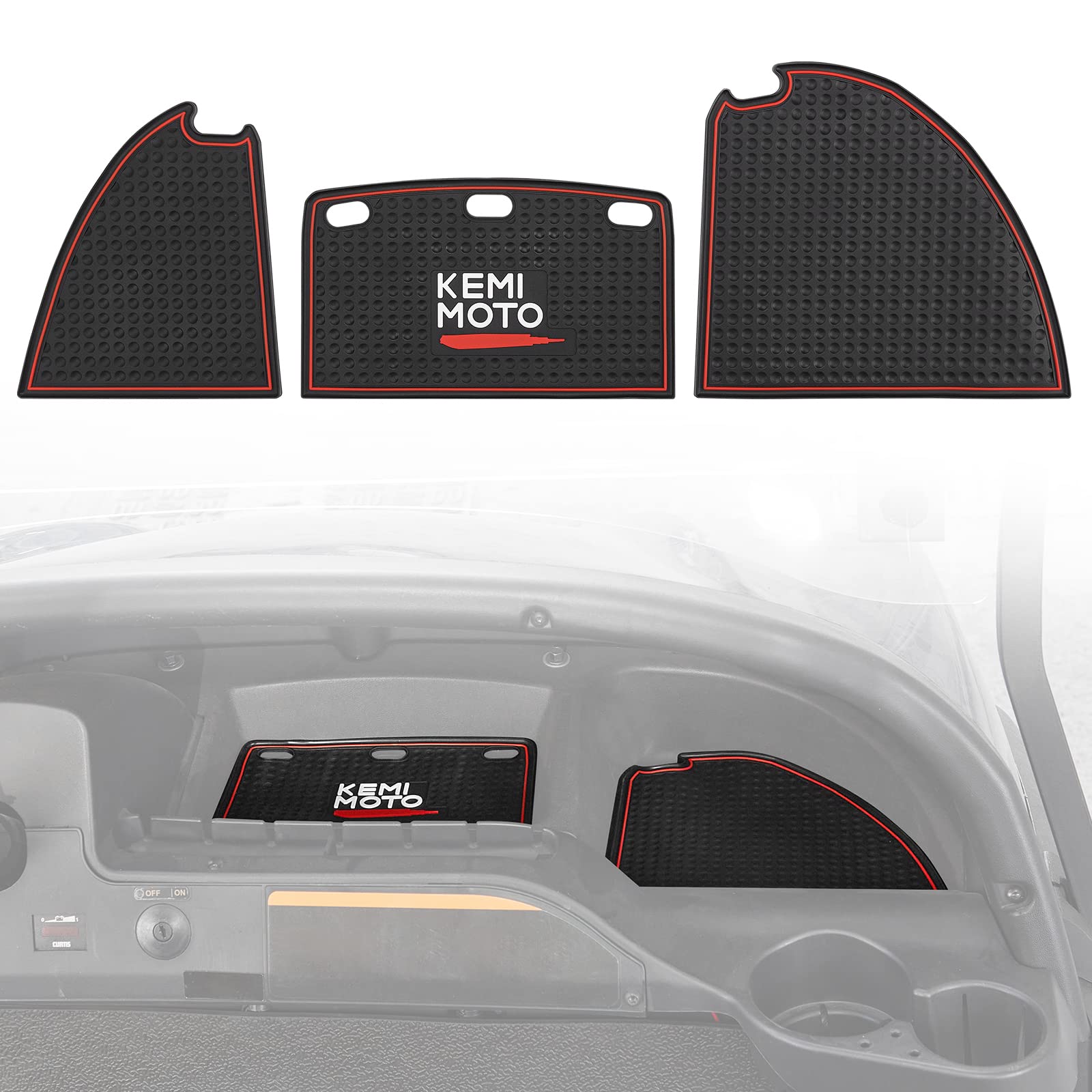 Golf Cart Dash Mats Compatible with Club Car Precedent (2004-2023) and Onward&Tempo (2007-2023), Golf Cart Accessories