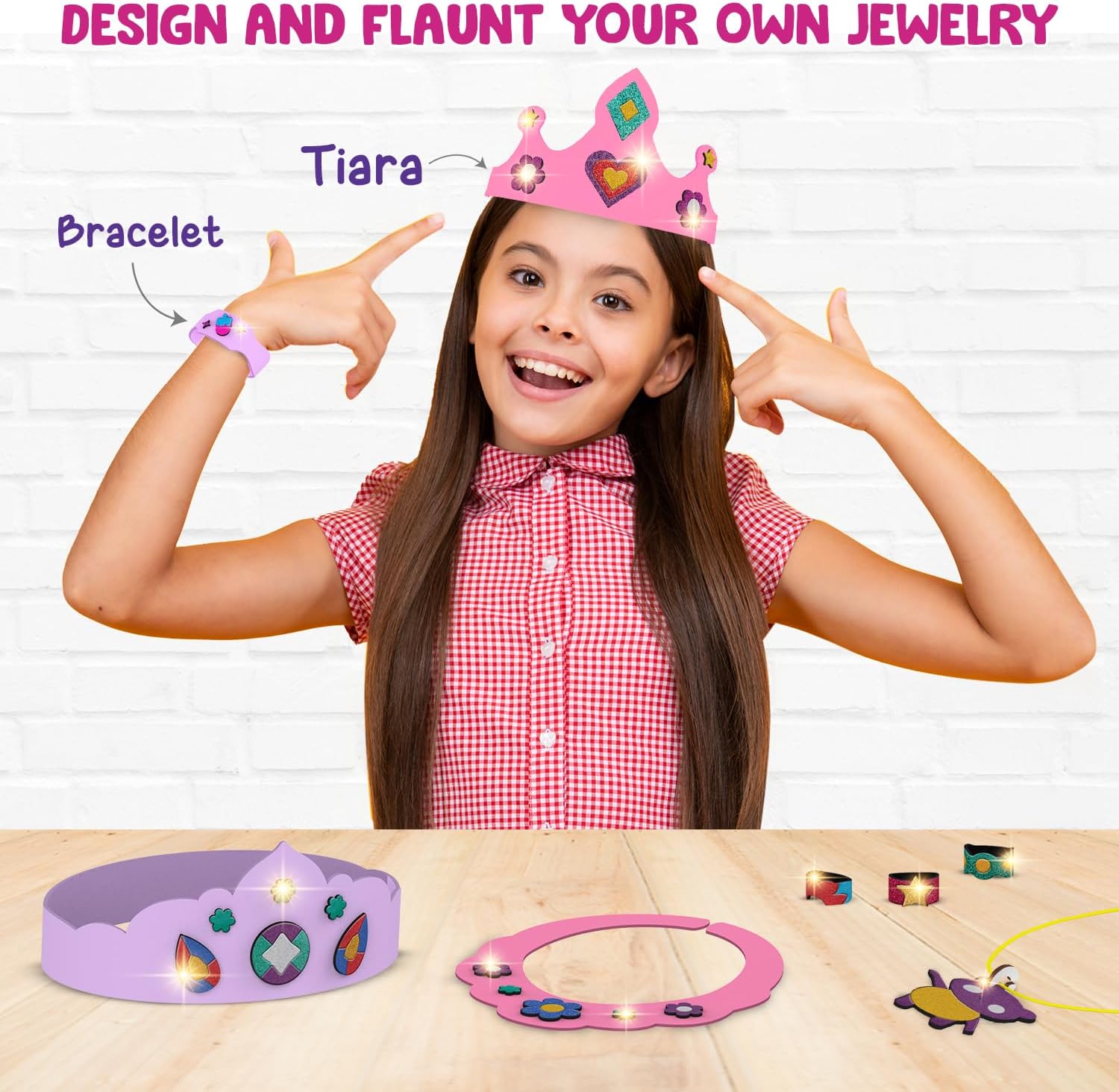 Smartivity Foil Magic - Jewelry Making Kit for Kids, Craft Kit for Girls Age 4 to 10 Years, DIY Creative Activity, Christmas & Birthday Gifts for Girls Ages 4, 5, 6, 7, 8, 9, 10 Years Old