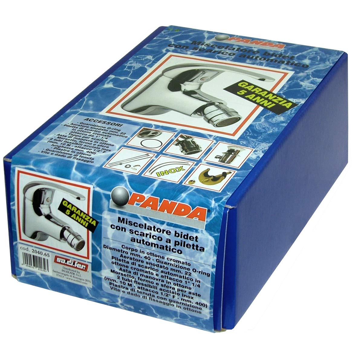 MISCELATORE BIDET CON SCARICO RUBINETTO