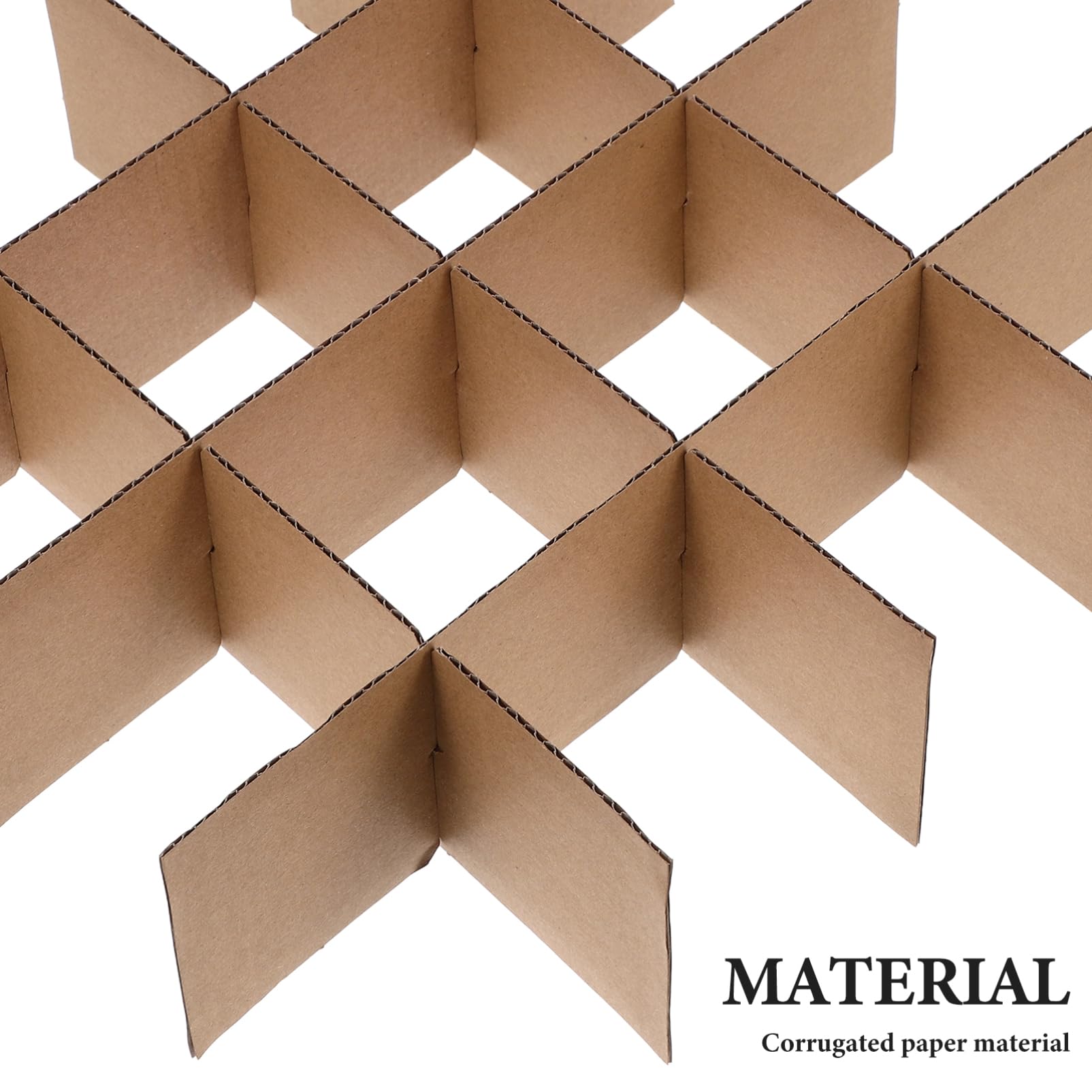 Gatuida Cardboard Dividers for Boxes: 24pcs Glass Dividers for Moving Boxes Shipping Box Partition Moving Glassware Packaging for Ornaments and Wine Glass Protection - Image 3