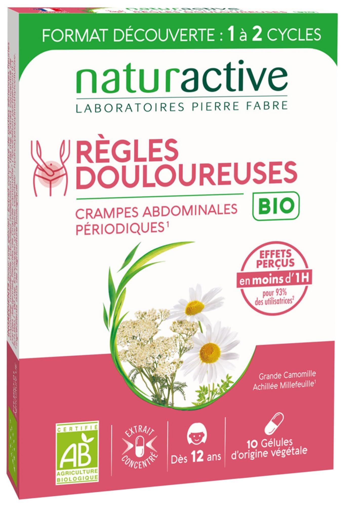 Naturactive Pain Rules Abdominal Cramps ORGANIC 10 capsules