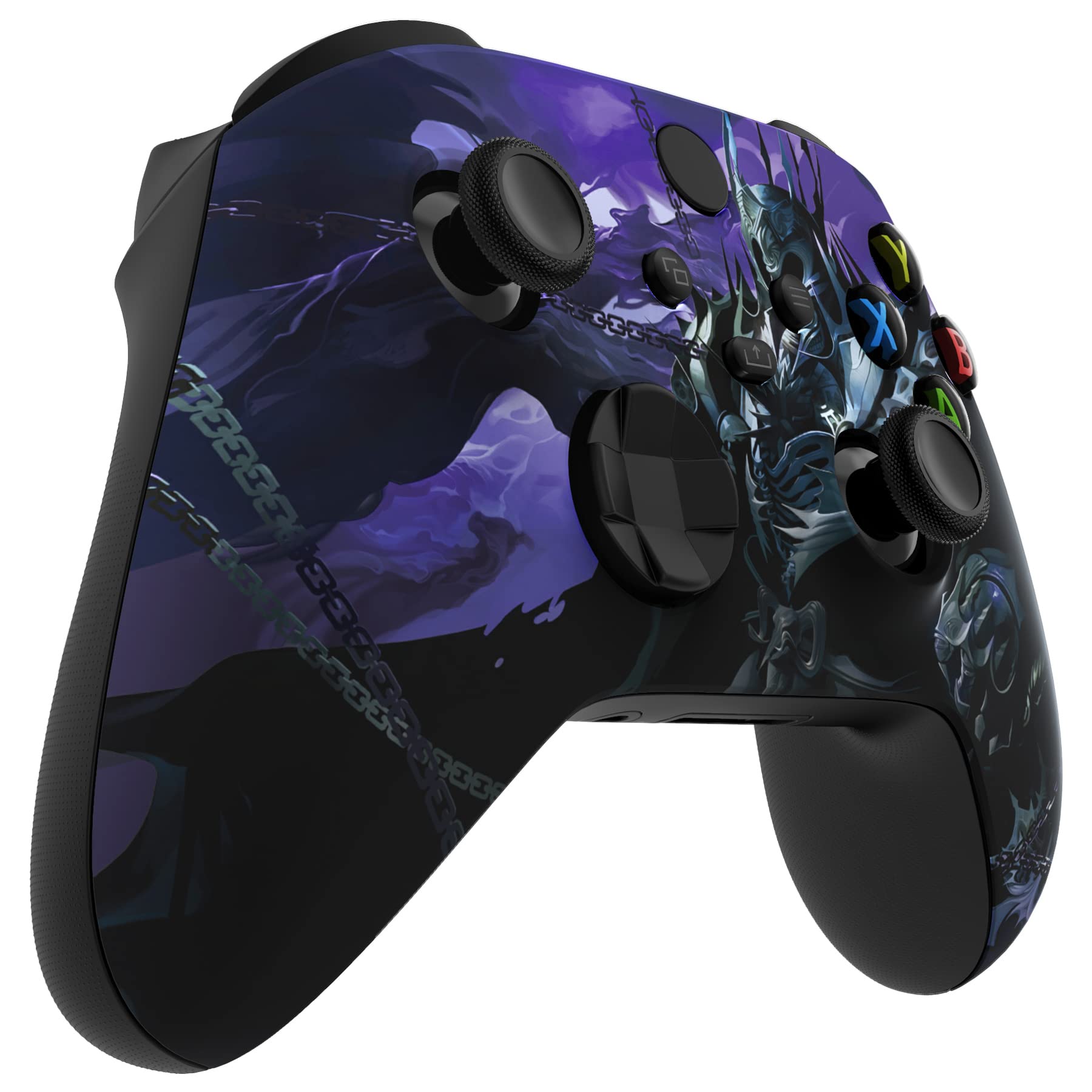 eXtremeRate Custodia Cover per Xbox Series X S Controller Joystick,Scocca Copertura Frontale Shell Ricambio per Xbox Core Controller Wireless Model 1914-Cavaliere del Caos