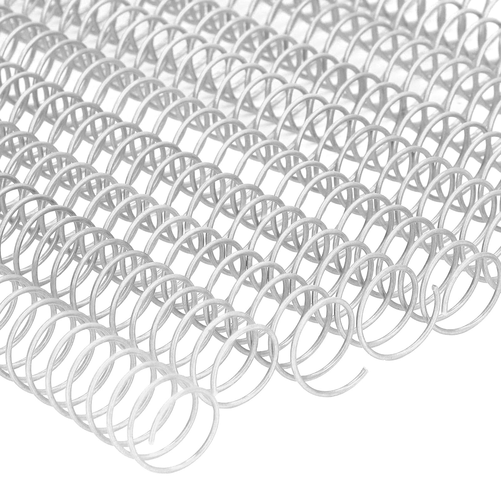 100 Pezzi Spiral Binding Coil Diametro 16mm Passo 4:1 per Documenti A4 Fino a 140 Fogli (Argento)