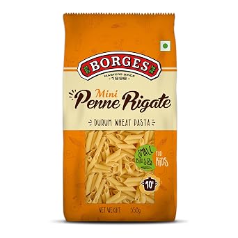 Borges Mini Penne Pasta - 350 gm| Durum Wheat Semolina