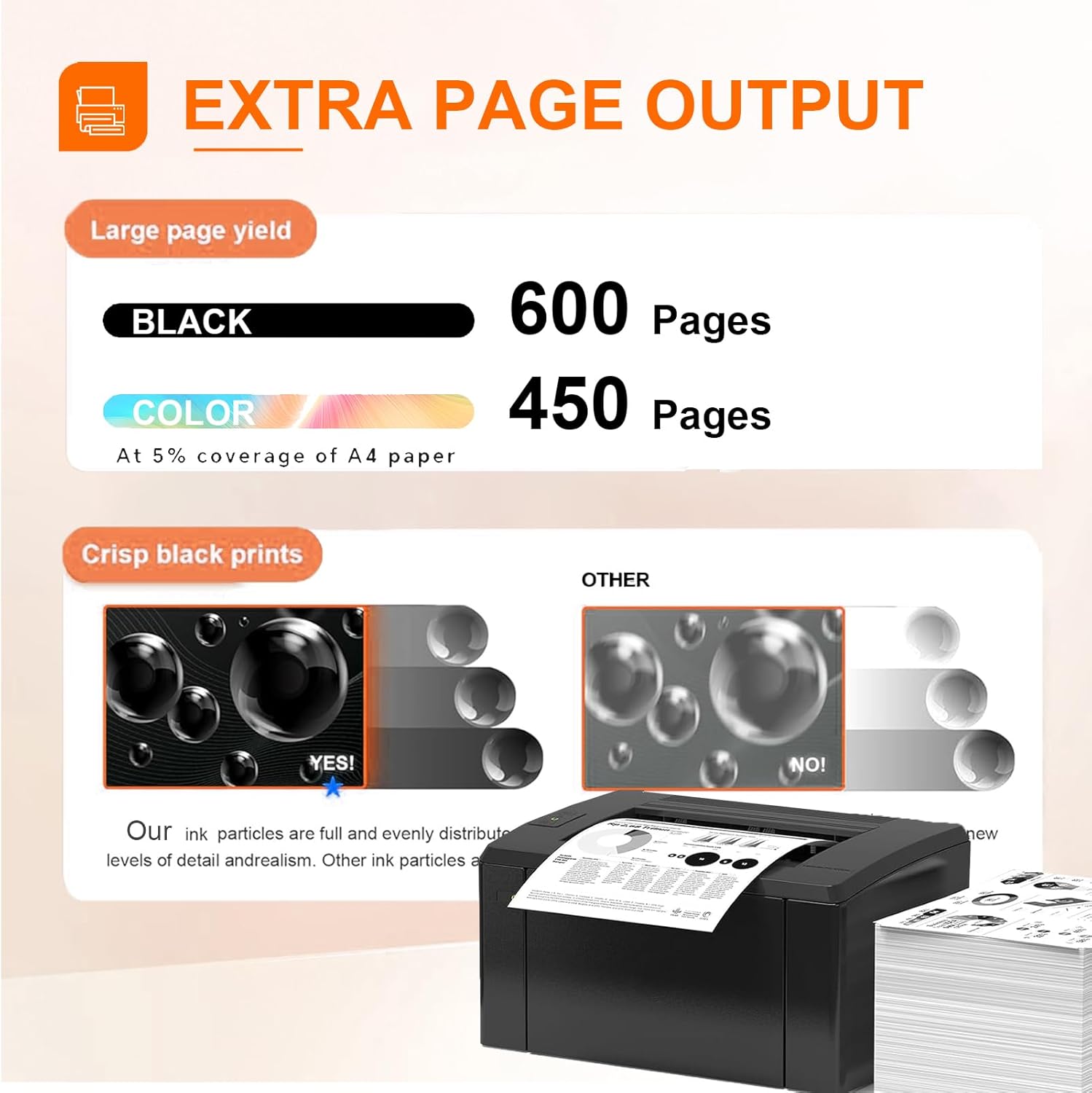 304XL Compatible Ink Cartridge Replacement for 304 XL Cartridge Work for HP AMP 100 120 125 130 Envy 5030 5032 5020 5010 Deskjet 3760 2630 3750 2620 2622 3720 3762 3730 Printers (1 Black, 1 Tricolor)