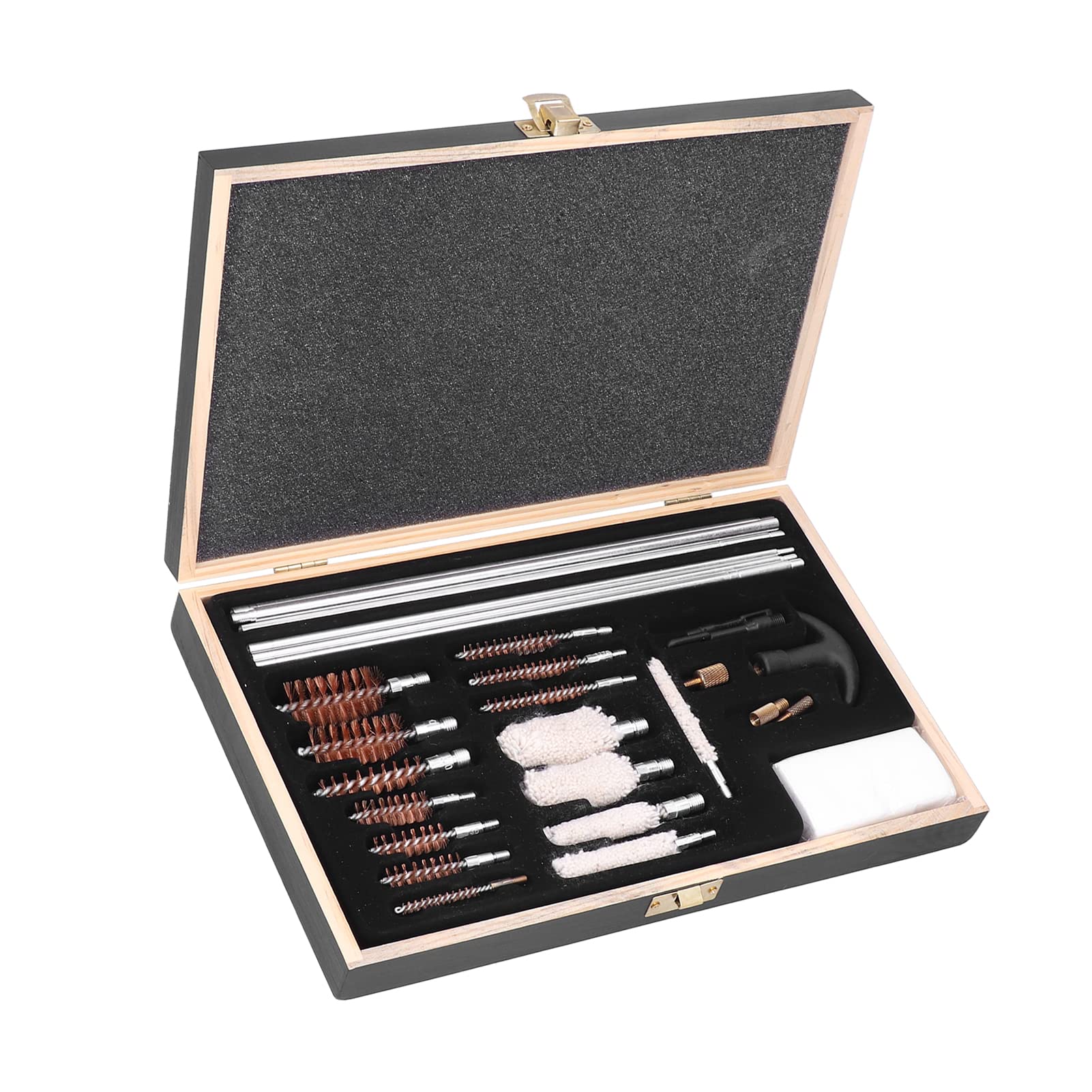 Kit de Nettoyage Universel pour Pistolet, Boîte à Outils en Alliage d'Aluminium avec 5 Vadrouilles et Tampons