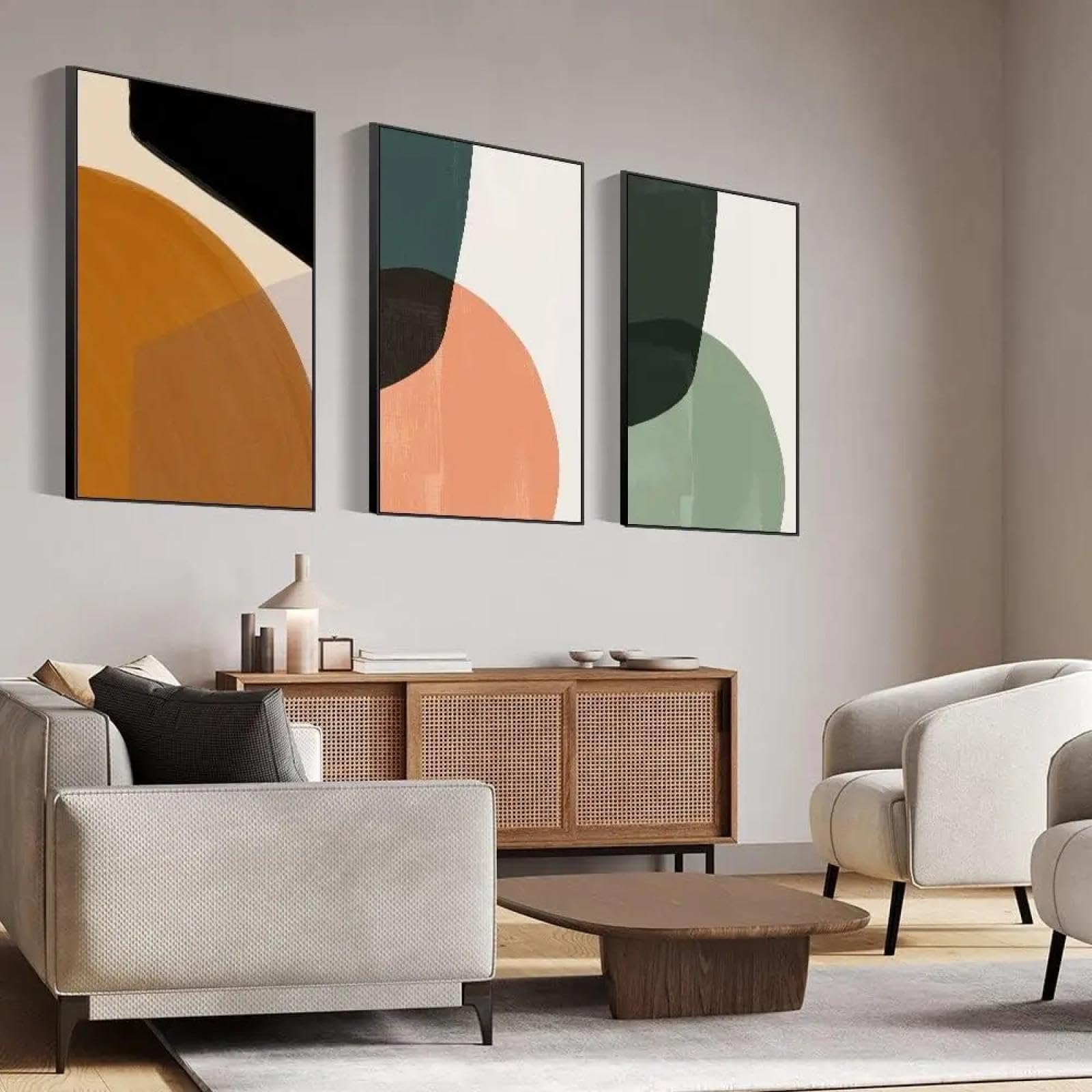 Art mural abstrait pour relooker un mur blanc sans cadre - 8
