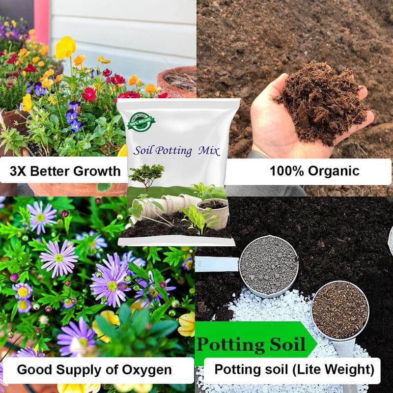 Image of Best Potting Mix Soil for Fertilizer for Plants Garden Soil for Plants Less All Purpose Ready to use Potting Mix Made with vermicompost /Neem Cake /Potash /River Sand /Bone Meal 30kg