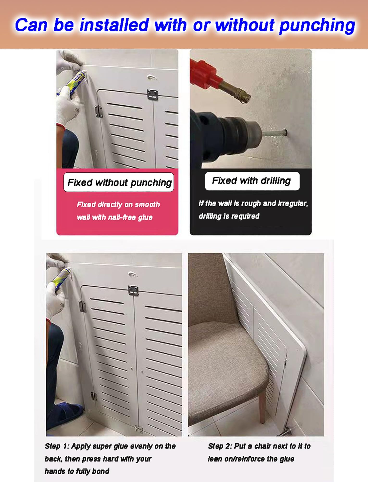 Robuste PVC-Zugangsplatte für Sanitärinstallationen – werkzeuglose Installation, bündige Zugangstür für Trockenbau und gewerbliche Gebäude