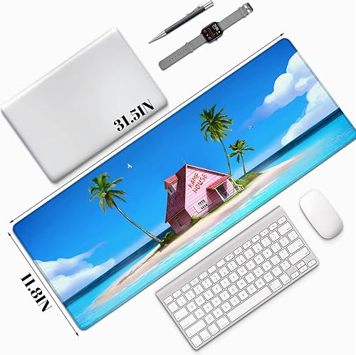 Miniatura 5 de Anime Kame House - Alfombrilla de mouse grande para juegos para teclado de escritorio y mouse, impermeable y antideslizante, alfombrilla de