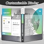 CIXILDTS 0.5-inch 3 Ring Binder with 2 Interior Pockets, 1/2" Basic Binders Holds US Letter Size Paper - Durable, Versatile Binders for Office and School Use, 12 Pack, Balck (12-Pack, Black, 1/2")