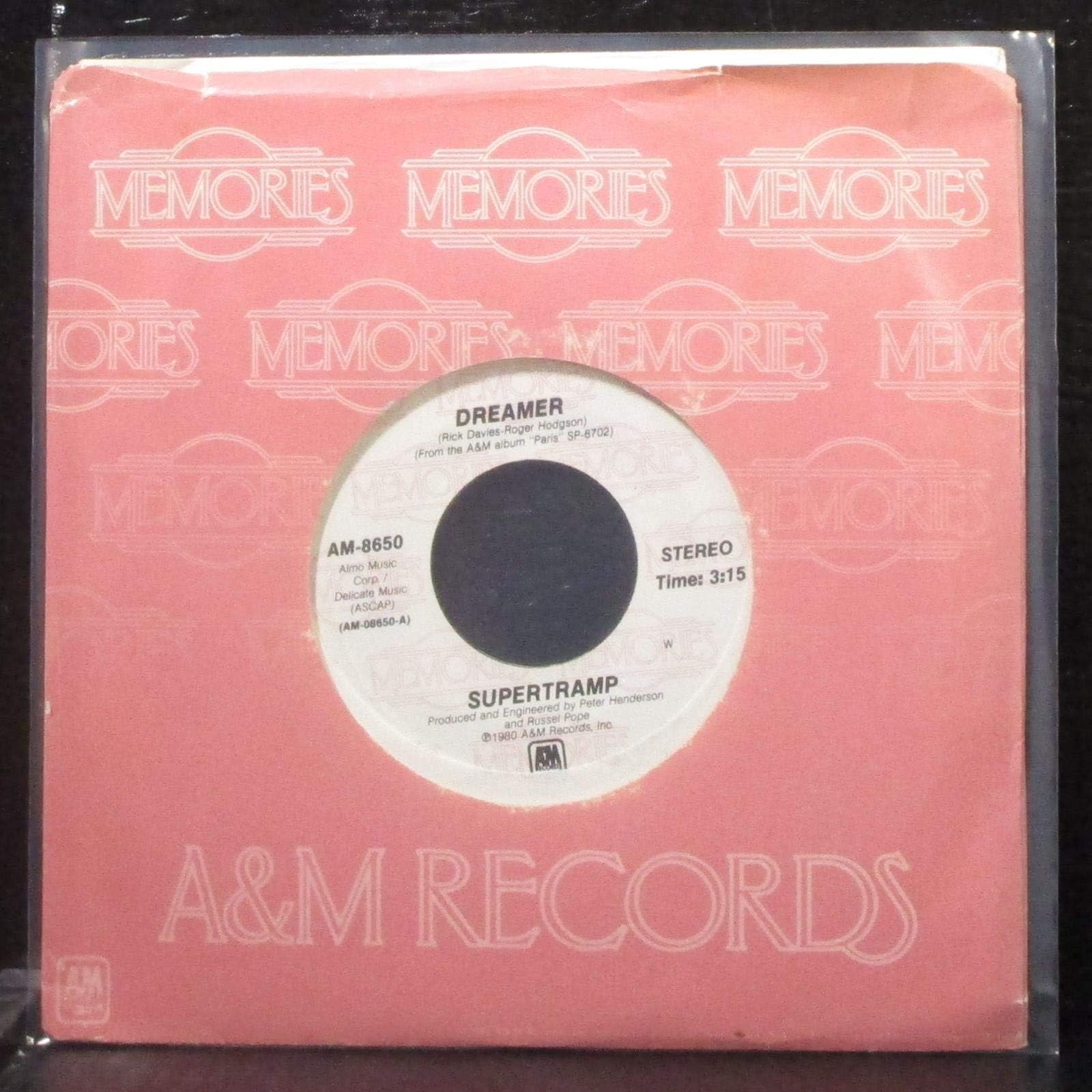 Supertramp - Dreamer / Breakfast In America - 7" Vinyl 45 Record