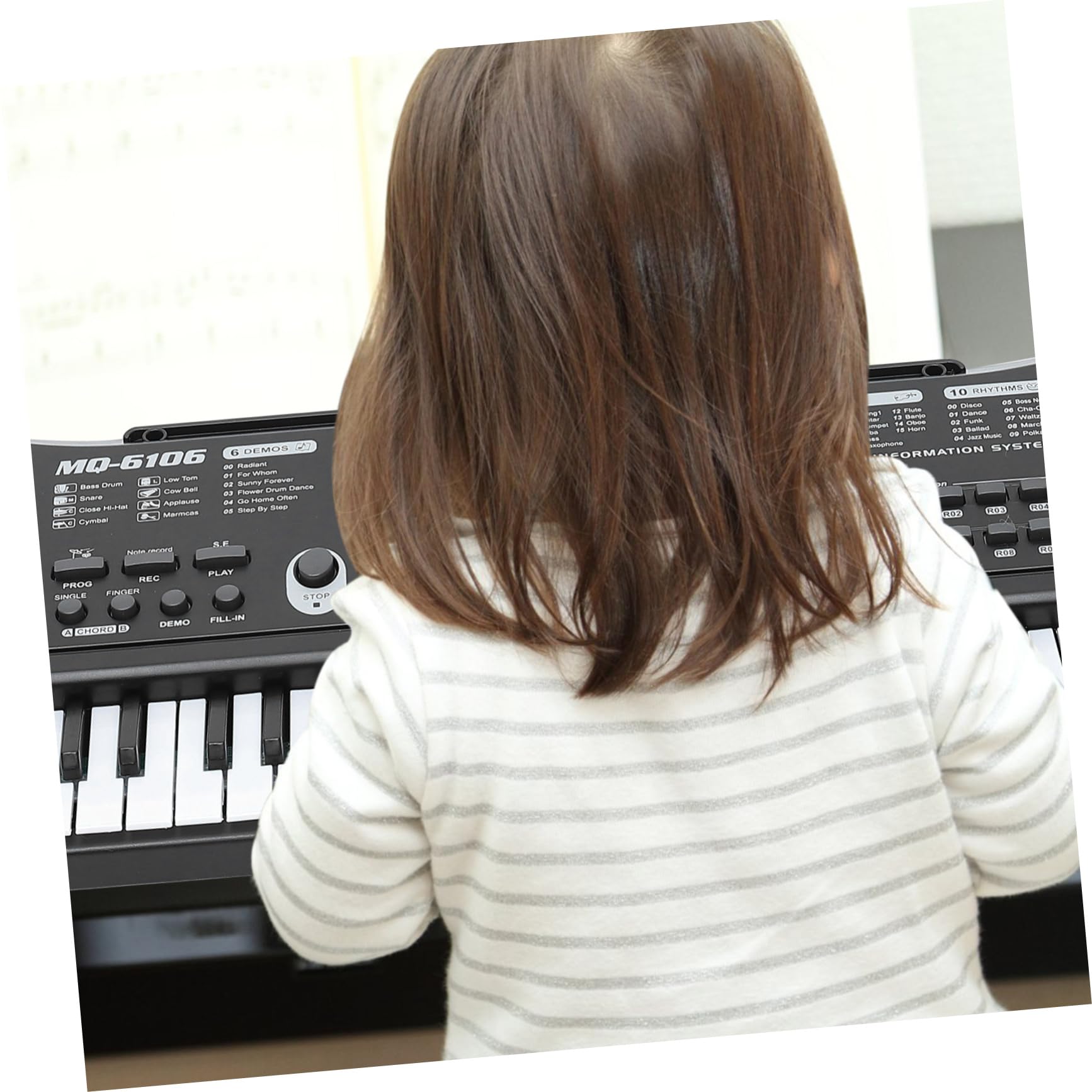 BESPORTBLE Piano Electrónico Reconocimiento de Voz y Material Abs de 61 Teclas Juguete Educativo Musical para Mejorar la Audición y Aprendizaje Infantil para Niños