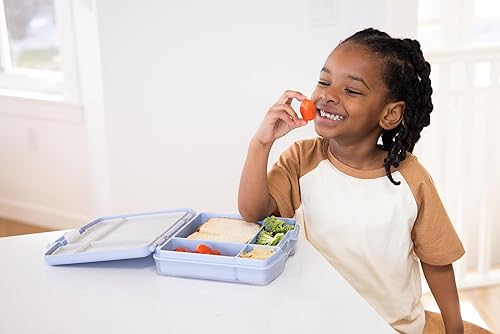 Miniatura 10 de Ubbi Lonchera Bento para niños con 4 compartimentos, sin BPA, a prueba de fugas, apta para lavavajillas, material apto para alimentos, contenedor de