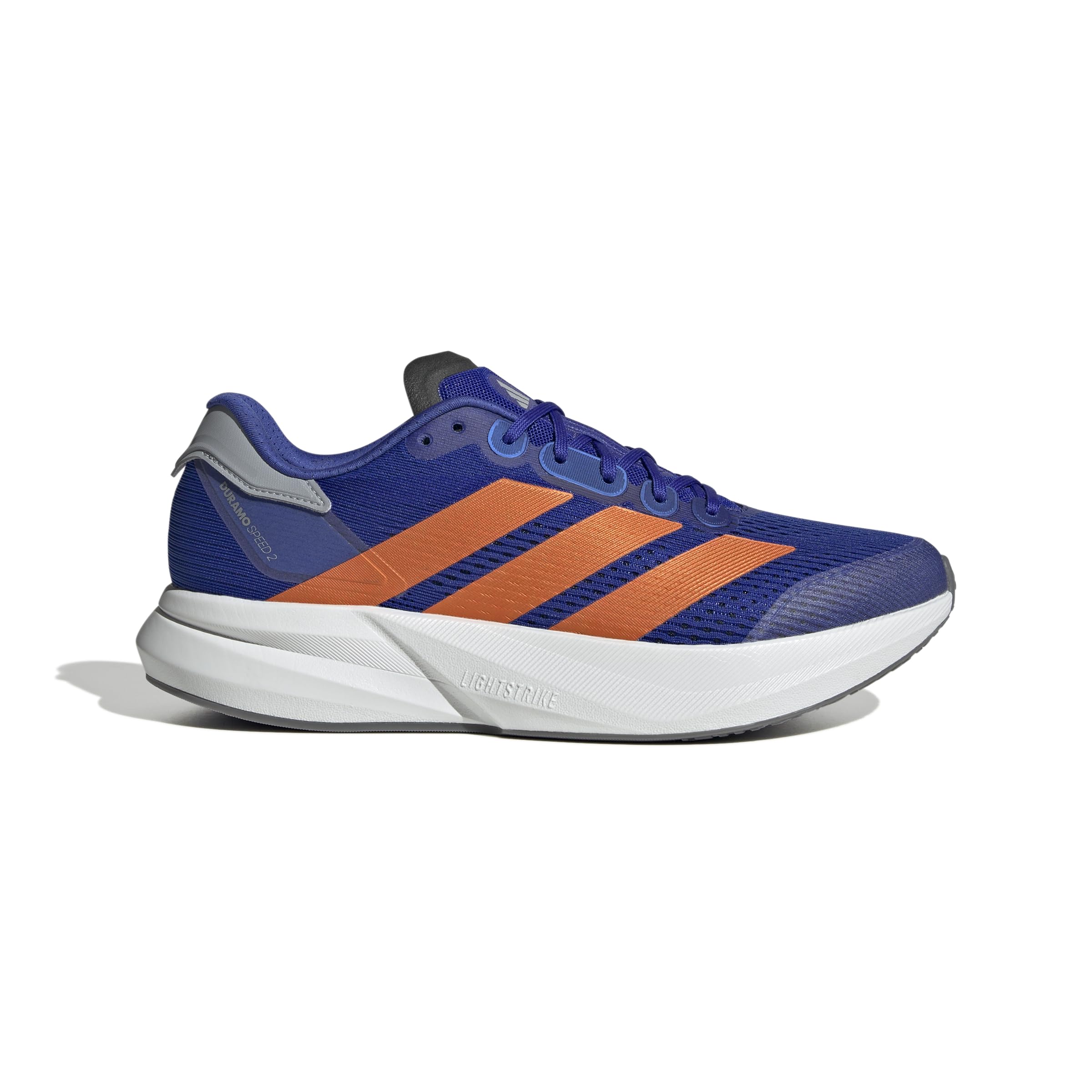 adidas Herren Duramo Speed 2 Running Shoes, Lucid Blue/Impact orange/Halo Silver, 50 EU