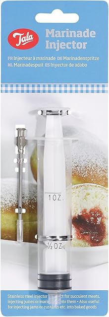 Tala Marinade/Filling Injector, White, 20.5 x 4 x 2.5 cm