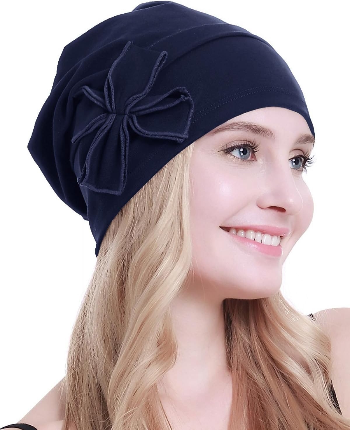osvyo Cotton Chemo Turbans Headwear Beanie Hat Cap for Women Cancer Patient Hairloss - Image 2