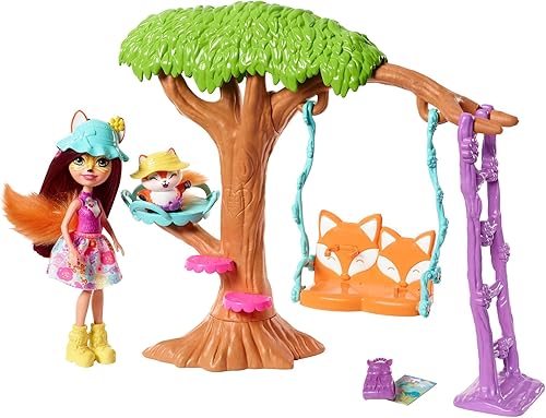ENCHANTIMALS PLAYGROUND ADVENTURES PLAYSET + MUÑECA FOX FELICITY & FIGURA FLICK