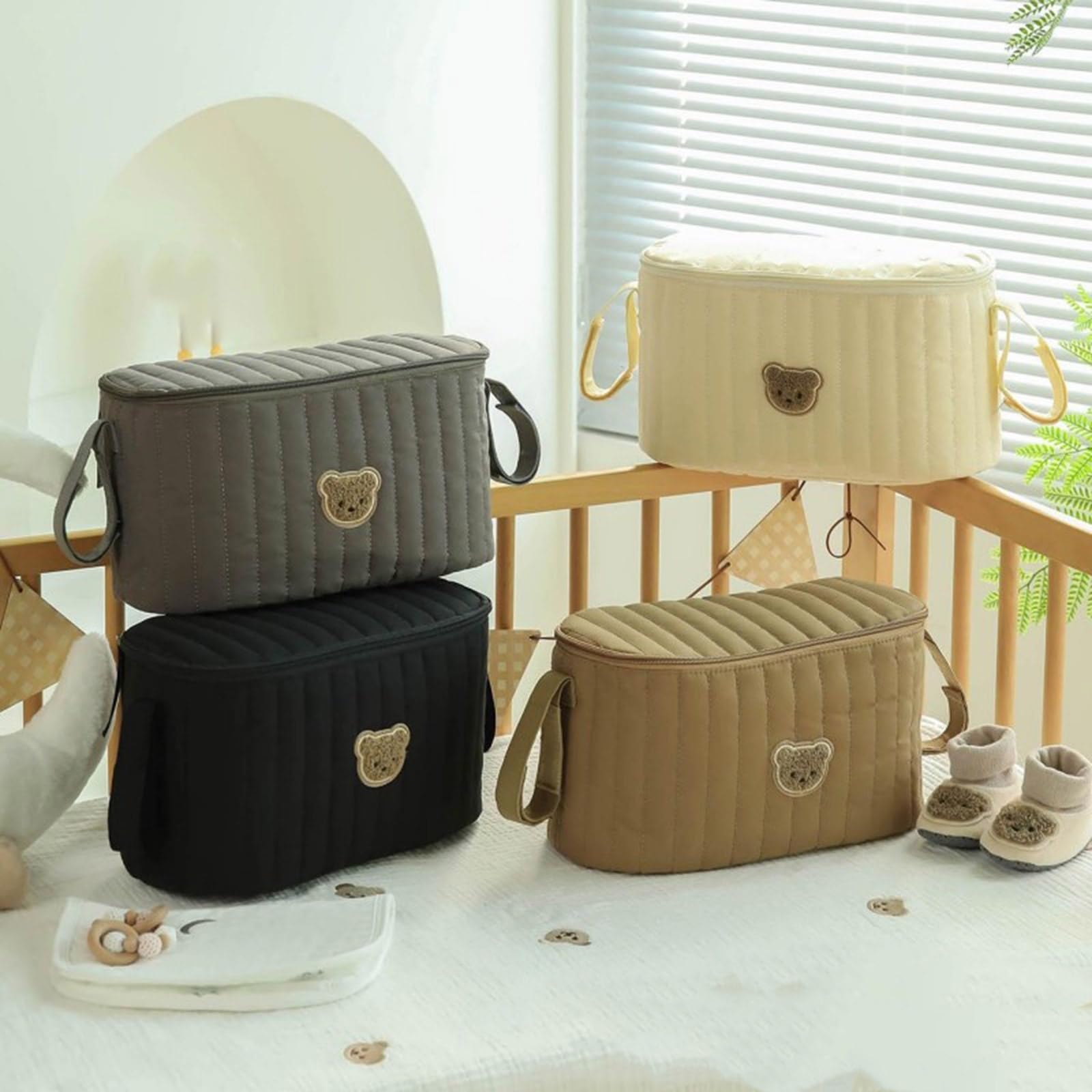 Multifunzionale Passeggini Bambino Hanging Bag Container con Design Spazioso Water Proofing Tessuto per Shopping e Viaggio Borsa Pannolino