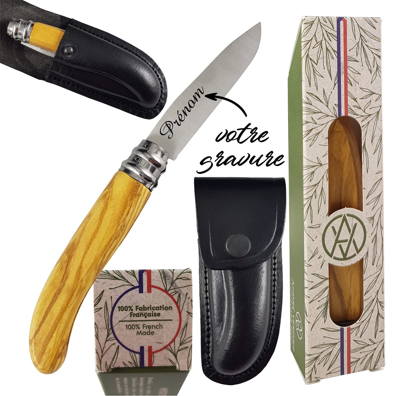 Couteau Gravure Events fabriqué en France avec gravure personnalisée