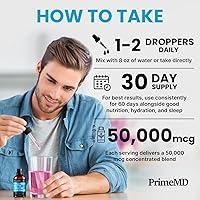 Vista 6 de Paquete de 2 unidades de biotina líquida de queratina de colágeno y palmetto de 25000 mcg gotas de vitaminas 4 en 1 para la piel y las uñas