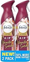Febreze Air Mist Vanilla Suede Air Freshener Spray, Odor Eliminator for Home, Bathroom, Kitchen, Dorm - 8.1oz Twin Pack