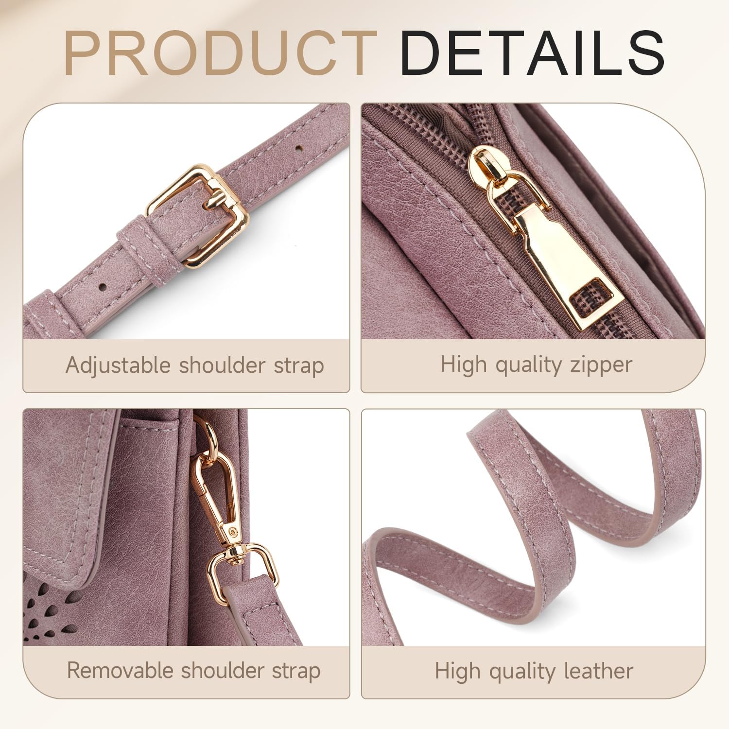 APHISON Small Crossbody Bags for Women Trendy, Leather Phone Wallet Purses Handbags Card Slots with Adjustable Strap
