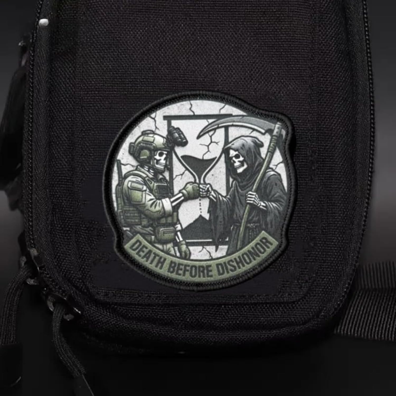 Tactical Patches for Backpacks - Death Before Dishonor Embroidered Appliqué Patches, Hook and Loop Patches Funny Patches for Hats Gear DIY image 4
