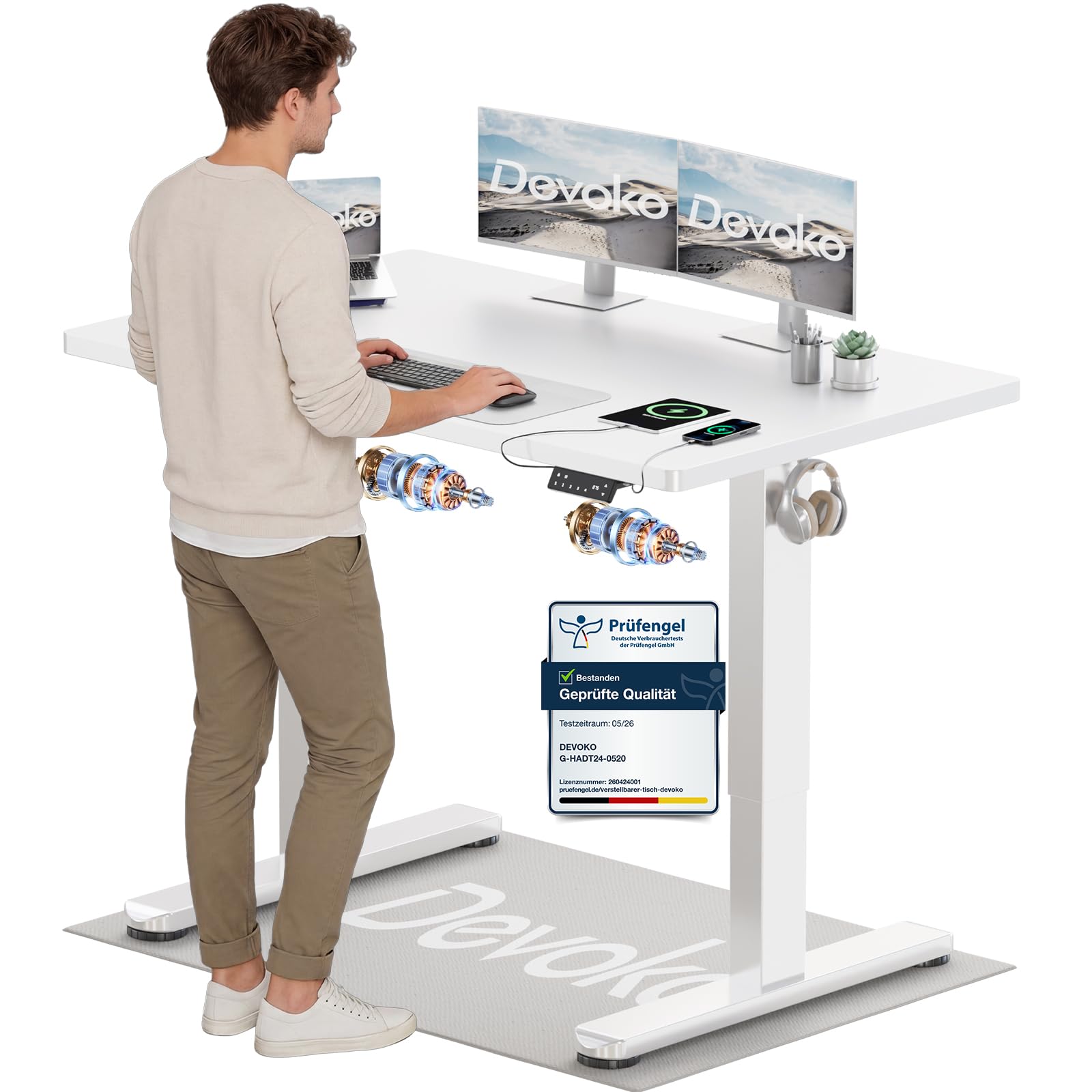Devoko Höhenverstellbarer Schreibtisch - Perfekte Ergonomie für Dein Büro