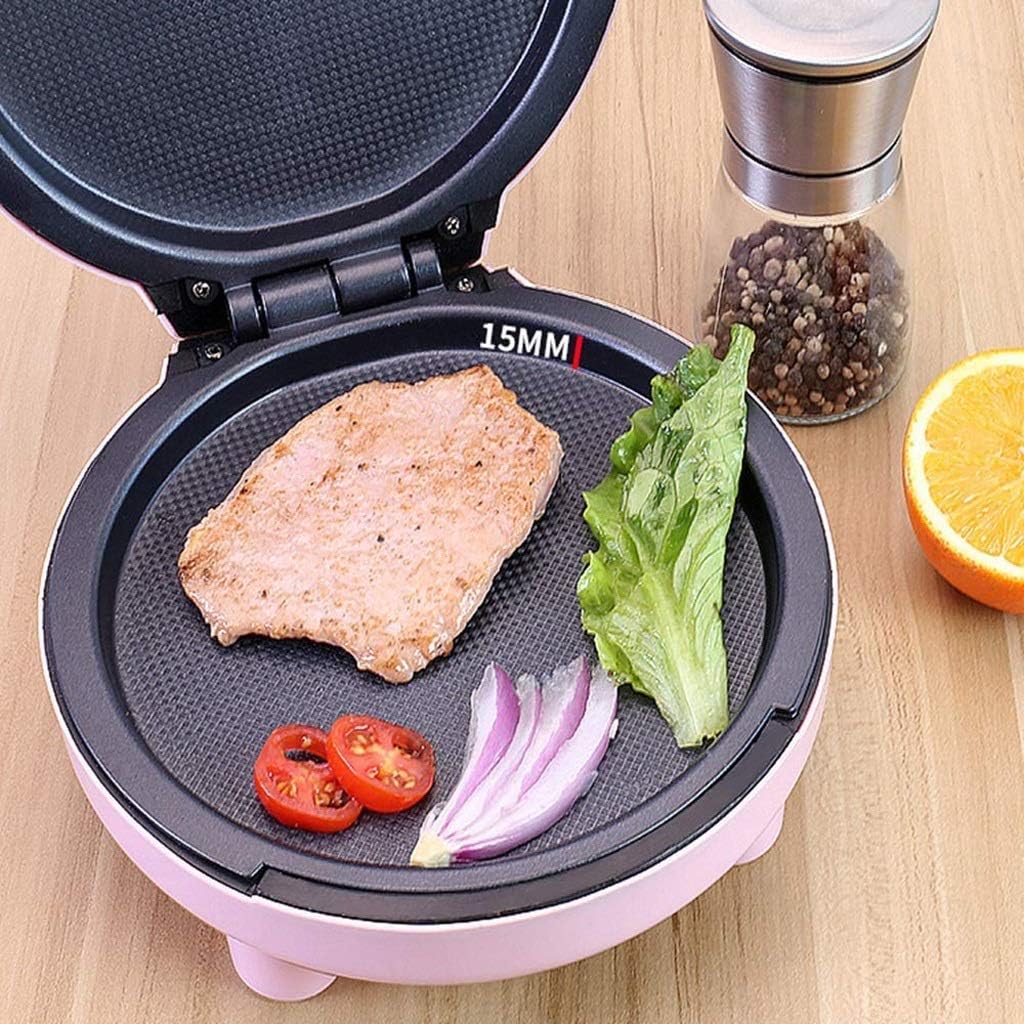 Electric Round Griddle for Individual Pancakes, Cookies, Eggs Other The Go Breakfast, Lunch Snacks Wit
