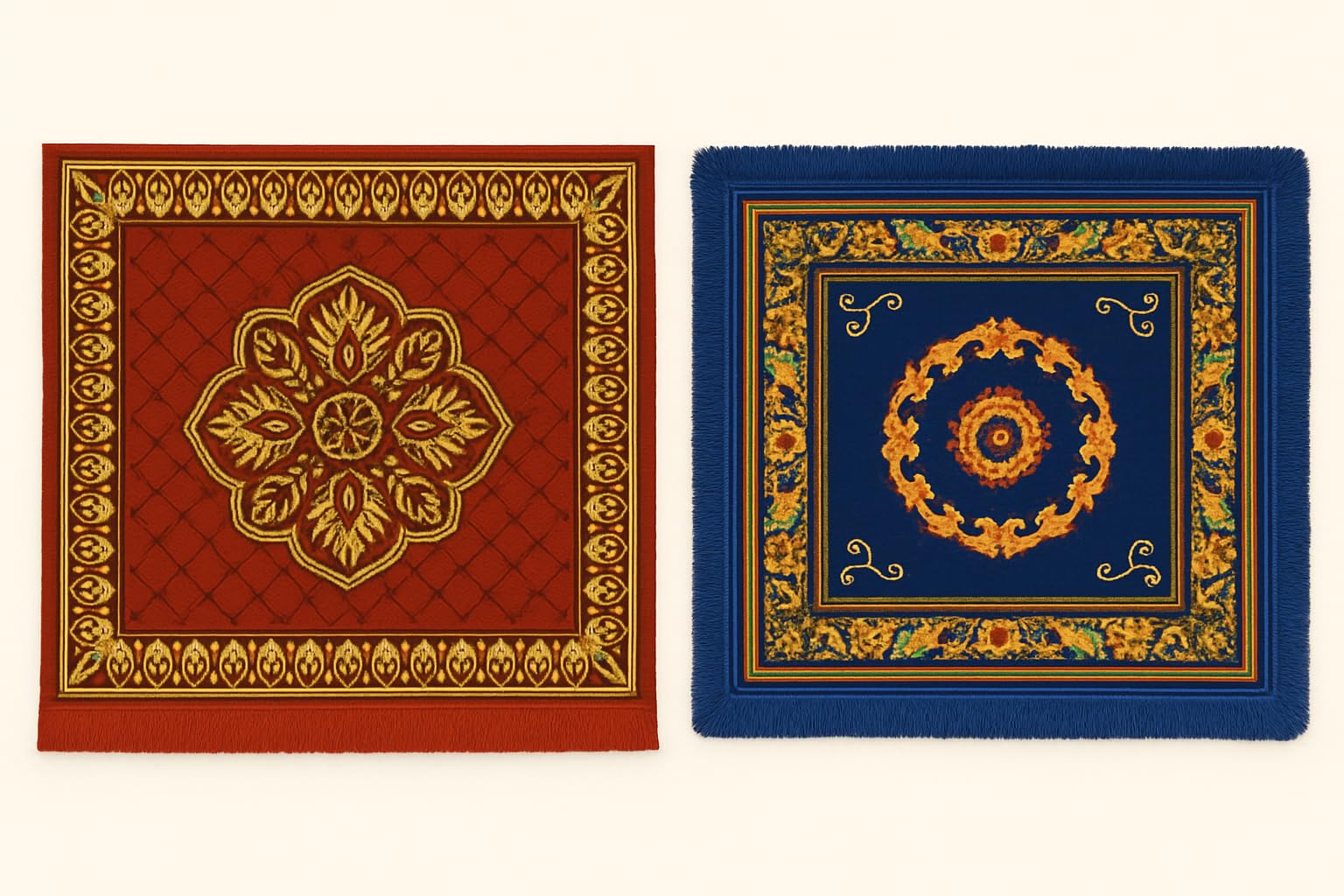 Velvet Prayer Mats - Soft & Elegant for Pooja -11