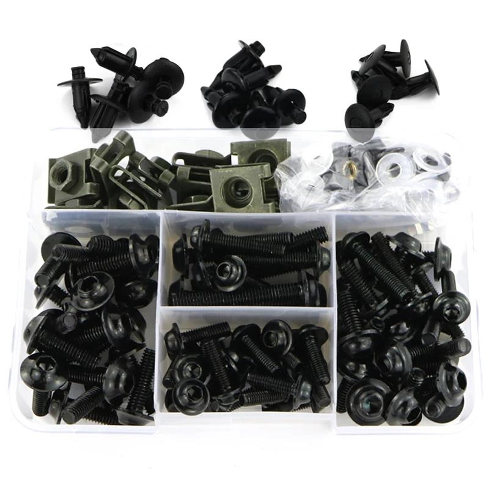 Schraubensatz Verkleidungsschrauben-Set Für Motorräder Befestigungsklammern, Schrauben & Muttern Für Ducati Für Monster 695 696 796 797 821 1200 1200S 1200R Motorrad Schrauben(Schwarz)
