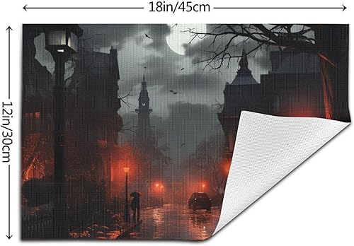 Miniatura 2 de 6 PCS PVC Placemats Set Place Mats Bad Weather Non-Slip Weave Place Mats 12" x 18" Farmhouse Table Mat Set for Family Dinners Wedding Parties