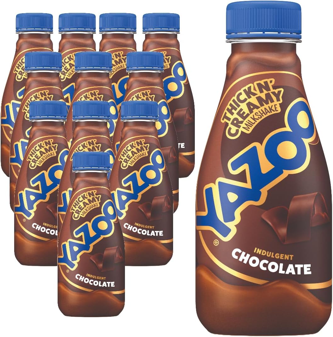 YAZOO Thick N' Creamy Indulgent Chocolate Milkshake, High in Protein & Calcium, 300 ml (Pack of 12)