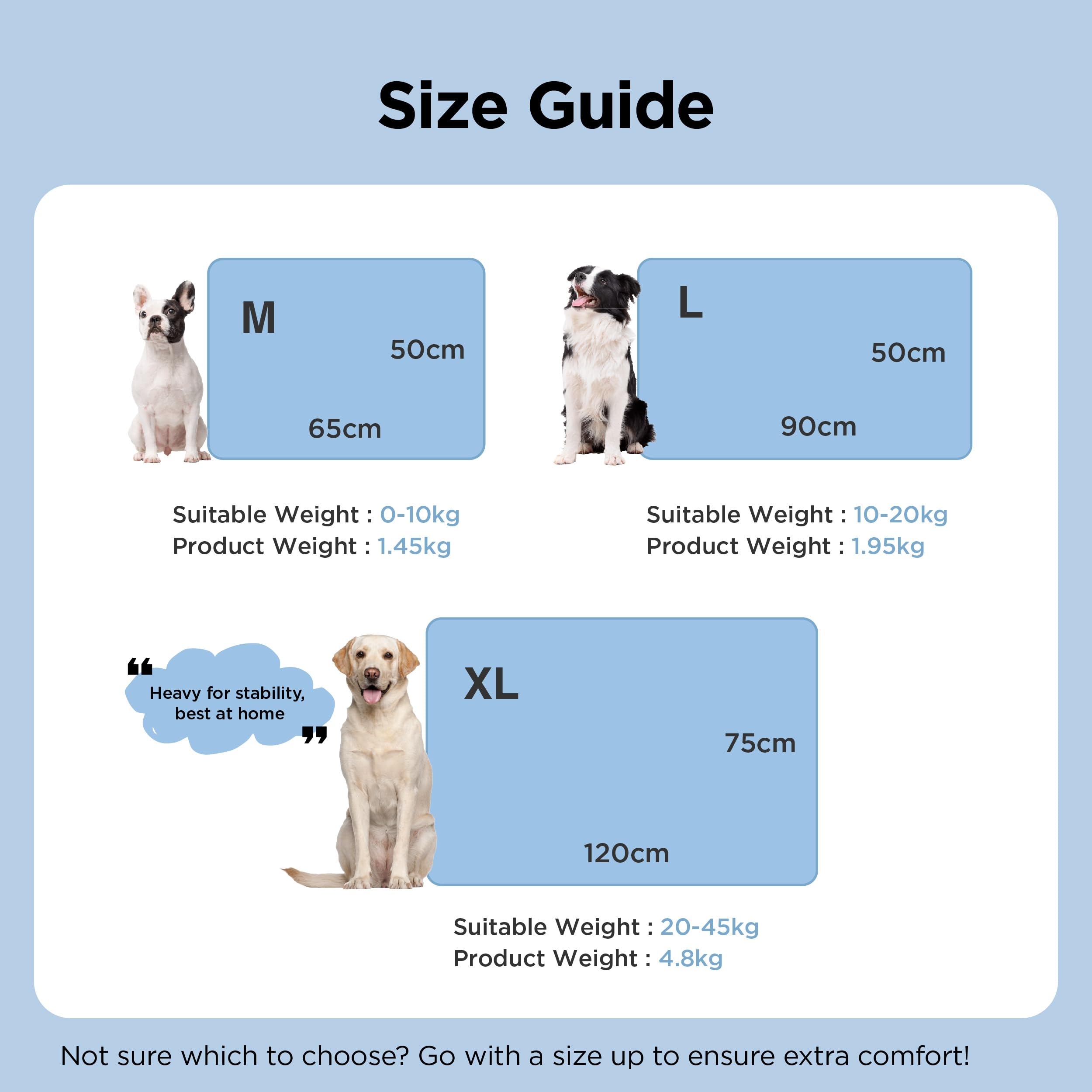 BEDSURE Extra Large Dog Cooling Mat 120x75cm Self-Cooling Gel Mat Oxford 300D Anti-Scratch Folding